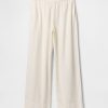 Bequeme Hose aus Leinenmischung mit weitem Saum