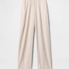 Bequeme Hose aus Leinenmischung mit weitem Saum