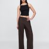Bequeme Hose aus Leinenmischung mit weitem Saum