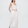 Bequeme Hose mit mittelhohem Bund und weitem Bein