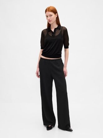 Bequeme Hose mit weitem Bein