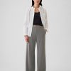 Bequeme Hose mit weitem Bein und Nähten