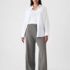Bequeme Hose mit weitem Bein und Nähten