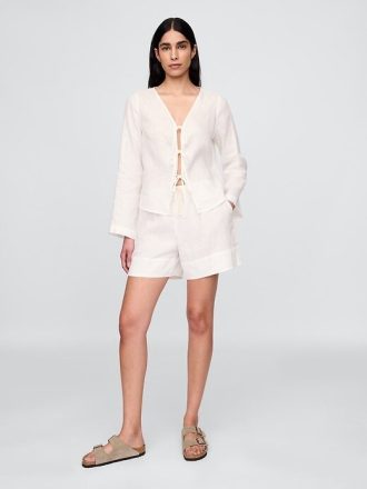 Bequeme Shorts aus 100 % Leinen