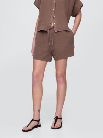 Bequeme Shorts aus Baumwollgaze