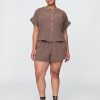 Bequeme Shorts aus Baumwollgaze Bequeme Shorts aus Baumwollgaze