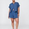 Bequeme Shorts aus Baumwollgaze-Denim Bequeme Shorts aus Baumwollgaze-Denim