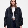 Übergroße Bomberjacke mit Strickbesatz Übergroße Bomberjacke mit Strickbesatz