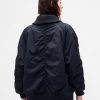 Übergroße Bomberjacke mit Strickbesatz Übergroße Bomberjacke mit Strickbesatz