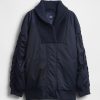 Übergroße Bomberjacke mit Strickbesatz Übergroße Bomberjacke mit Strickbesatz