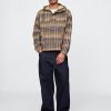 Übergroße karierte Anorakjacke aus Canvas Übergroße karierte Anorakjacke aus Canvas