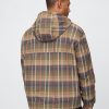 Übergroße karierte Anorakjacke aus Canvas Übergroße karierte Anorakjacke aus Canvas