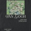 Übergroßes Grafik-T-Shirt mit rosa Rosen von Van Gogh