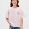 Übergroßes T-Shirt mit schwingender Paillettengrafik für Kinder Übergroßes T-Shirt mit schwingender Paillettengrafik für Kinder