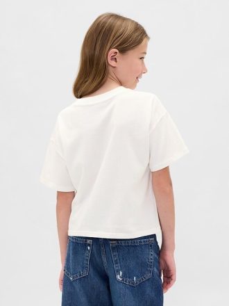 Übergroßes T-Shirt mit schwingender Paillettengrafik für Kinder