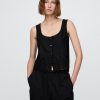 Bestickte Weste aus Leinenmischung Bestickte Weste aus Leinenmischung