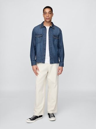 Besticktes Jeanshemd