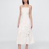 Besticktes Maxikleid aus Leinenmischung Besticktes Maxikleid aus Leinenmischung