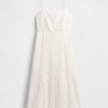 Besticktes Maxikleid aus Leinenmischung Besticktes Maxikleid aus Leinenmischung