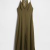 Besticktes Neckholder-Maxikleid aus Leinenmischung Besticktes Neckholder-Maxikleid aus Leinenmischung