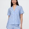 Besticktes Pyjama-Shirt Besticktes Pyjama-Shirt