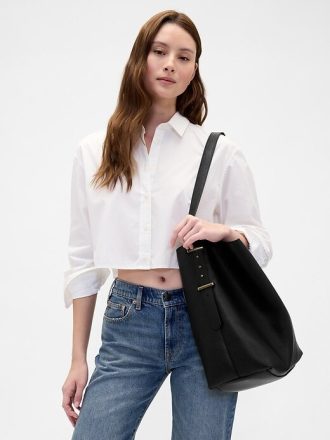 Beuteltasche aus veganem Leder Beuteltasche aus veganem Leder