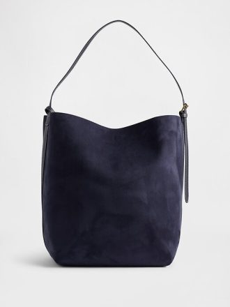Beuteltasche aus veganem Wildleder Beuteltasche aus veganem Wildleder