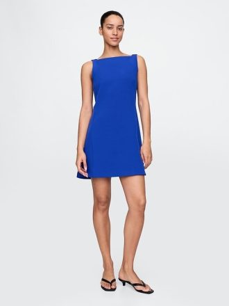 BiStretch Minikleid mit eckigem Ausschnitt