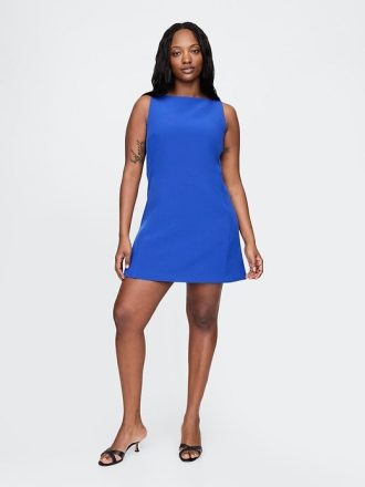 BiStretch Minikleid mit eckigem Ausschnitt