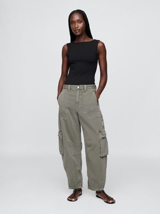 Bodysuit aus Jersey mit U-Boot-Ausschnitt