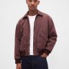 Bomberjacke aus gewaschenem Twill Bomberjacke aus gewaschenem Twill