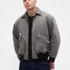 Bomberjacke aus gewaschenem Twill Bomberjacke aus gewaschenem Twill