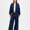 Bomberjacke aus ultraweichem Denim Bomberjacke aus ultraweichem Denim