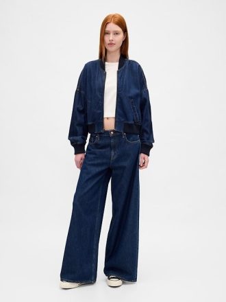 Bomberjacke aus ultraweichem Denim