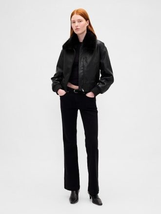 Bomberjacke aus veganem Leder