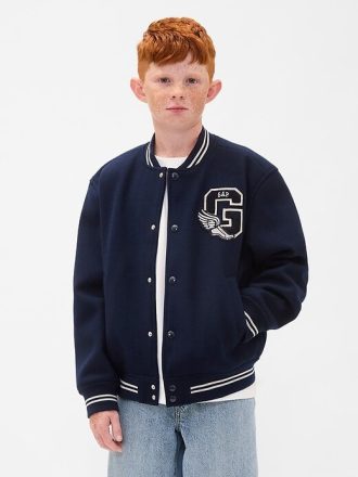 Bomberjacke mit Varsity-Logo für Kinder