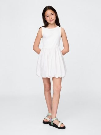 Bubble-Kleid aus gemischten Materialien für Kinder