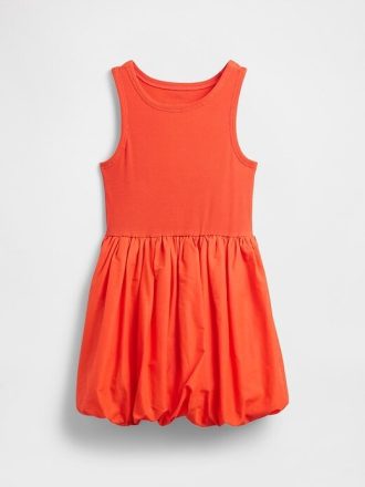 Bubble-Kleid aus gemischten Materialien für Kinder