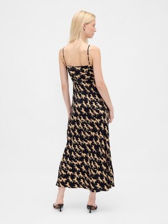 Camisole-Maxikleid mit Knopfleiste vorn