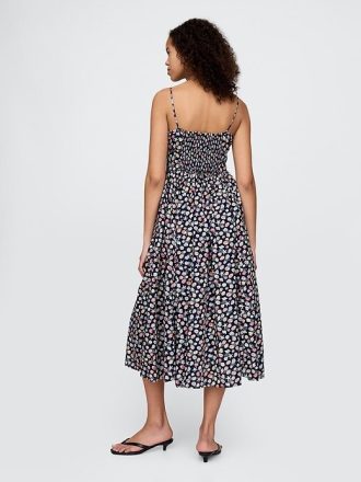Camisole-Midikleid mit Bindeträgern