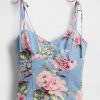 Camisole mit Bindebändern aus Leinenmischung Camisole mit Bindebändern aus Leinenmischung