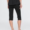 Caprihose mit hohem Bund und Doppelstrick Caprihose mit hohem Bund und Doppelstrick