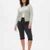 Caprihose mit hohem Bund und Doppelstrick Caprihose mit hohem Bund und Doppelstrick