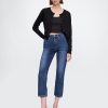 Caprijeans mit hohem Bund Caprijeans mit hohem Bund