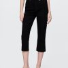 Caprijeans mit hohem Bund und verkürzter Länge Caprijeans mit hohem Bund und verkürzter Länge