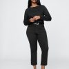 Caprijeans mit hohem Bund und verkürzter Länge Caprijeans mit hohem Bund und verkürzter Länge