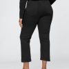 Caprijeans mit hohem Bund und verkürzter Länge Caprijeans mit hohem Bund und verkürzter Länge