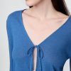 Cardigan aus Leinenmischung mit Bindeband vorne Cardigan aus Leinenmischung mit Bindeband vorne