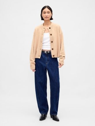 CashSoft – Grobstrick-Cardigan in Übergröße