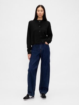 CashSoft – Grobstrick-Cardigan in Übergröße